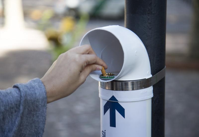 municipio de san isidro, colilleros, espacio publico, colillas, cigarrillo, higiene urbana