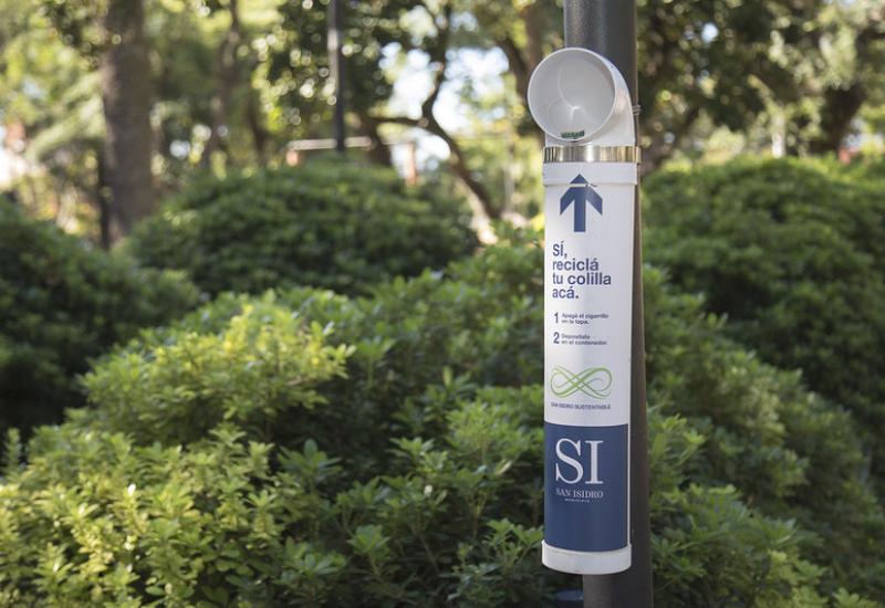 municipio de san isidro, colilleros, espacio publico, colillas, cigarrillo, higiene urbana
