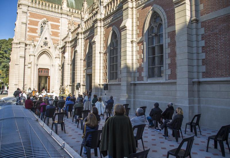 municipio de san isidro, san isidro labrador, santo, fiesta patronal, patrono, bomberos, recorrido, virtual, online, catedral, obispo, ojeda, misa, protocolo, aire libre, religion, iglesia