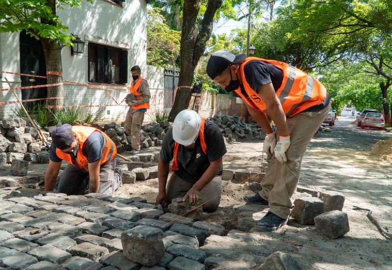municipio de san isidro, adoquines, obras publicas, trabajos, mantenimiento, preserva