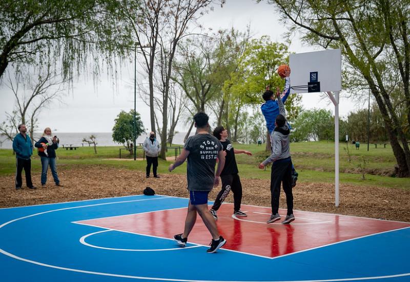 municipio de san isidro, basquet, basket, espacio publico, cancha, calle, street, rio, parque