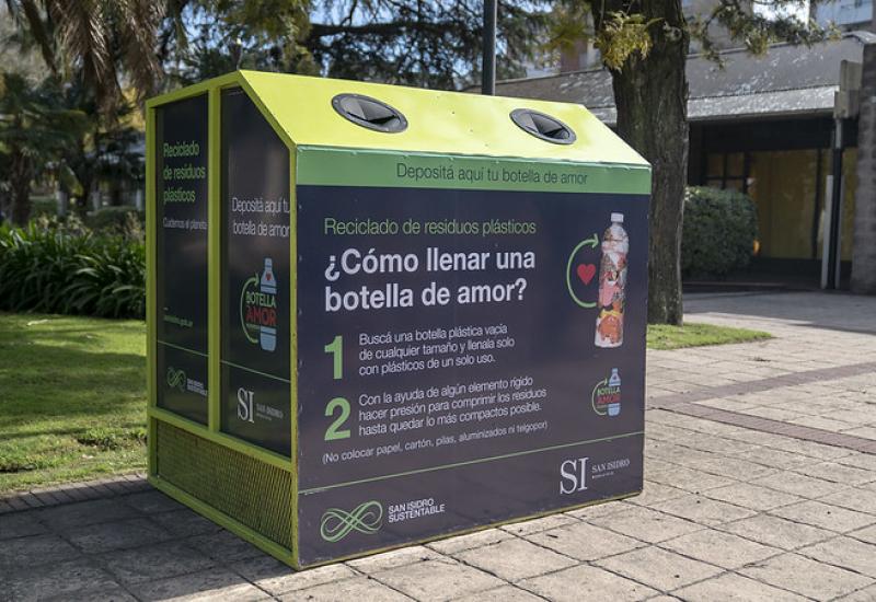 municipio de san isidro, botellas de amor, plástico, reciclaje, reciclar, espacio publico, limpieza, plasticos de un solo uso, basura, san isidro