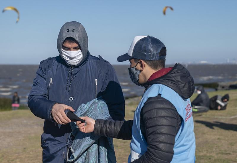 CAMPAÑA CONTAGIÁ RESPONSABILIDAD, municipio de san isidro, tapabocas, espacio público, rio, aire libre