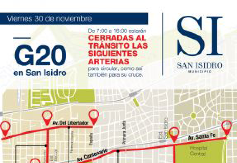 Desvíos G20, Municipio de San Isidro
