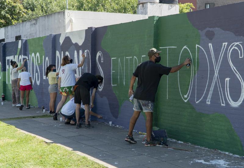 municipio de san isidro, mujer, mural, genero, dia internacional de la eliminacion de la violencia contra la mujer, efemerides, violencia de genero, dia de la mujer