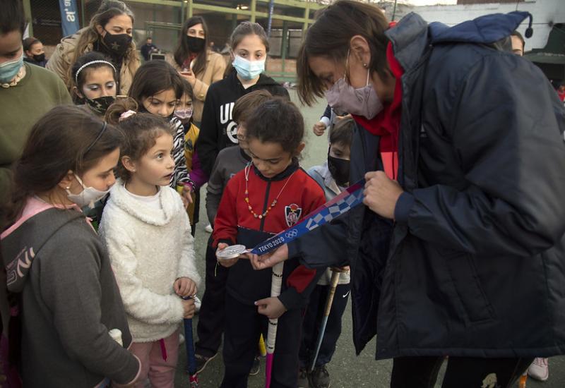 RECIBIMIENTO DE LA MEDALLISTA OLÍMPICA BELÉN SUCCI, deporte, argentina, san isidro, hockey, leonas, seleccion, argentina