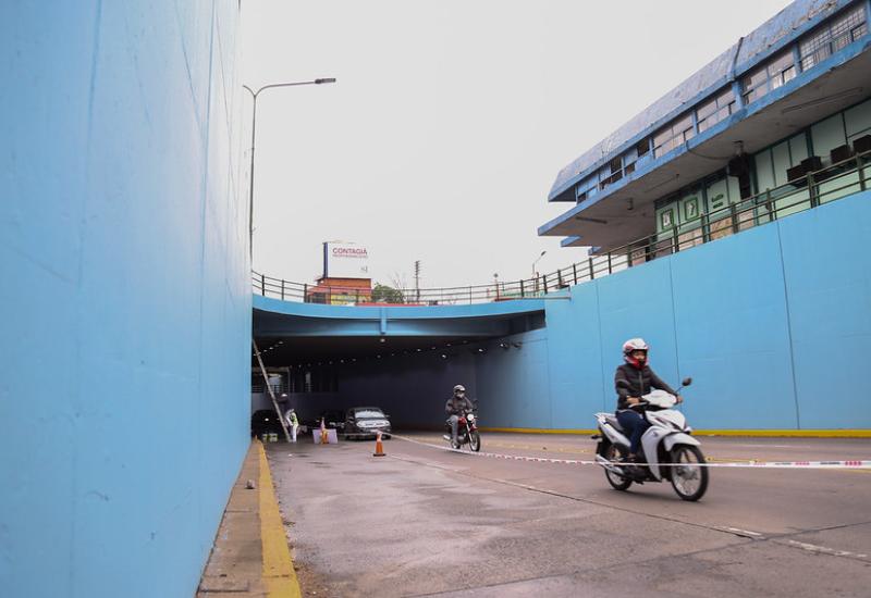 municipio de san isidro, tunel, boulogne, bajo nivel, mantenimiento, pintura