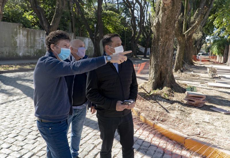 municipio de san isidro, casco historico, veredas, mantenimiento, trabajos, espacio publico, obras publicas, vereda