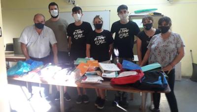 municipio de san isidro, integracion comunitaria, donacion, utiles, cuadernos, lapices, escuela, regreso a clases, aulas, colegio, campaña solidaria