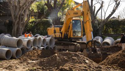 NUEVO DESAGÜE EN BECCAR PARA EVITAR ANEGAMIENTOS, obras, san isidro, mejoras