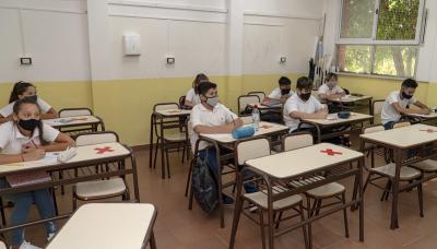 municipio de san isidro, educacion, escuela municipal malvinas argentinas, regreso a clases, aula, colegio, escuela, protocolos covid 19
