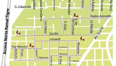 Mapa de las calles de beccar Mapa de las calles de beccar, san isidro, obras publicas