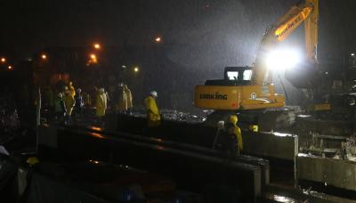 MONTAJE DE LOS PUENTES FERROVIARIOS DEL TÚNEL DE SARRATEA, MUNICIPIO DE SAN ISIDRO