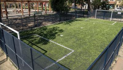 municipio de san isidro, espacio público, cancha, pasto sintetico, deporte, plaza belgrano, villa adelina, deportes, futbol, futbol tennis, tenis