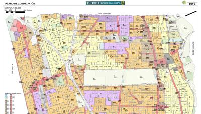 PLANO DE ZONIFICACIÓN URBANISMO SAN ISIDRO municipio de san isidro, urbanismo, catastro, planeamiento urbano, mapa, construccion, obra, casa, manzana, cuadra, edificio
