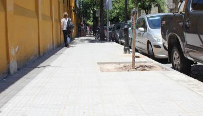 Reparación de veredas en San Isidro