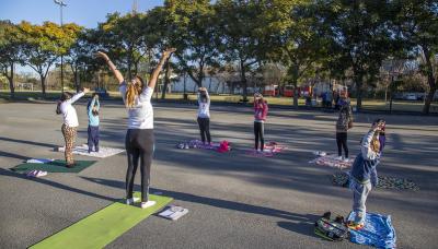 municipio de san isidro, yoga, dia mundial, evento, campo de deportes, deporte, deportes