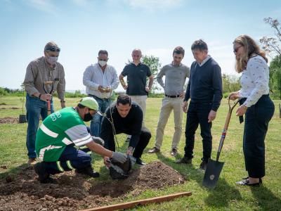 PLANTACION ARBOLES SAN ISIDRO municipio de san isidro, cambio climatico, sustentabilidad, arbol, arboles, plantacion, reino unido, embajada, ONU, naciones unidad, COP26