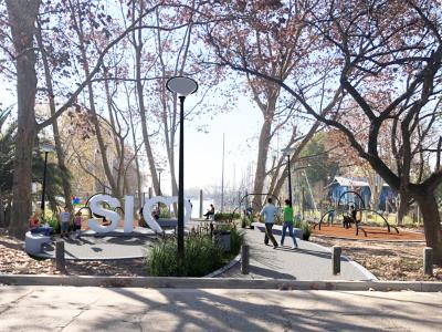 CONSTRUCCION DE MIRADOR SAN ISIDRO municipio de san isidro, mirador, islas, macarena posse, bajo, rio, costanera, plaza, espacio publico, paseo